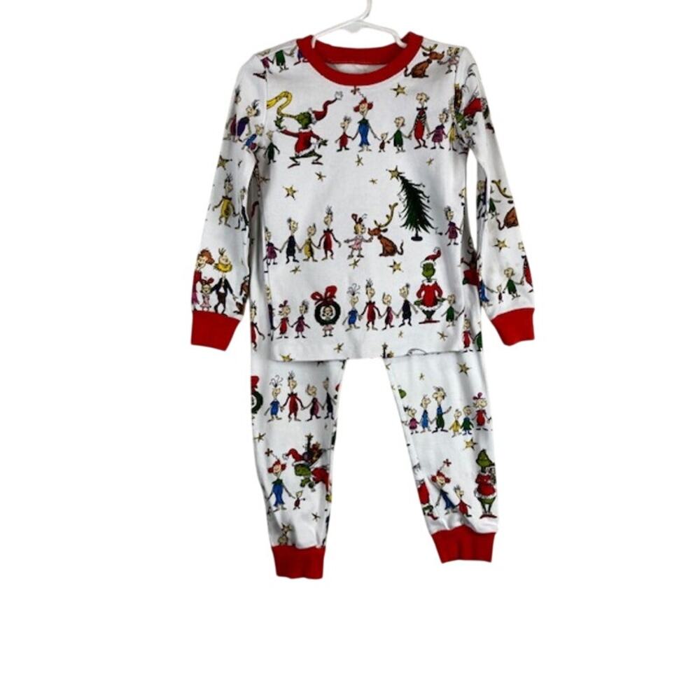 Pottery Barn-Dr. Seuss Kids The Grinch Christmas Pajamas 2pc